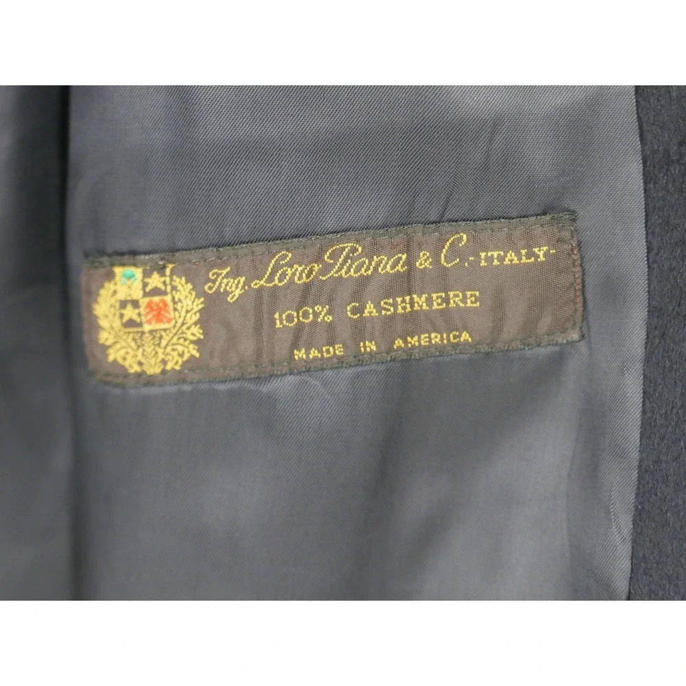 Hugo Boss Loro Piana Blazer Sport Coat Navy Cashmere Double Breasted Men's 46R
